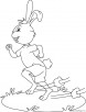 Rabbit race coloring page