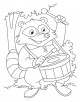 Raccoon Coloring Page