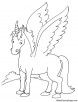 Realistic Pegasus coloring page