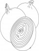 Red onions coloring page