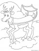 Reindeer ride coloring page