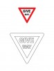 Give way traffic sign coloring page