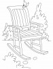 Rocking chair in the garden coloring pages