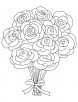 Rose bouquet coloring page