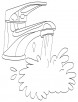 Running water from tap coloring page