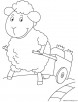 Sheep farmer coloring page