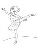 Showing ballerina coloring page