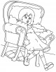 Sitting Coloring Page