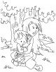 Sitting Coloring Page