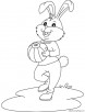Smart rabbit coloring page