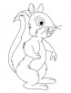 Bushy-tailed squirrel coloring pages