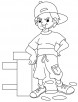 Standing coloring page