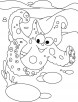 Starfish asking your wish coloring pages