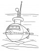 Submarine sending signal coloring page