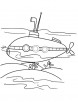 Submarine underwater coloring page