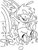 Water park coloring page