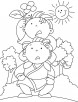 Summer flower coloring page