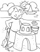 Fun with sand coloring page