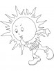 Sun throwing heat coloring page