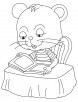 Supercat reading a book coloring page