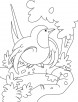 A curious swallow bird coloring page