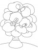 Sweet pea vase coloring page