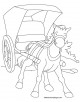 Tanga-Horse Cariage Coloring Page