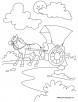 Horse cariage coloring Page 2