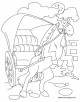 Tanga-Horse Cariage Coloring Page