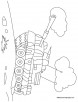 Battle tank coloring page
