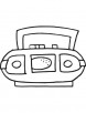 Tape recorder coloring page