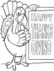 Sweet thoughts for Thanksgiving Day coloring page