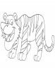 National animals tiger coloring page