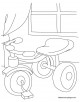 Tricycle Coloring Page