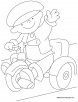 Tricycle coloring page 3