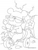 Tricycle coloring page 4