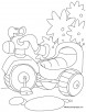 Tricycle for kids coloring page
