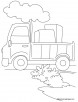 Loaded truck coloring page