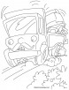 Over loaded truck coloring page