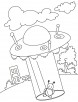 Come near me, I will show my UFO beyond your thoughts coloring pages