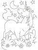Cartoon unicorn coloring pages
