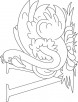 V for vulture coloring page for kids