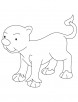 Very small lion cub coloring page