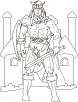 vikings norseman with a sword coloring pages