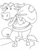 Villager bull coloring page
