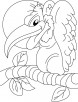 Hooded vulture coloring page