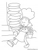Waiter coloring page