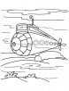Watercraft submarine coloring page