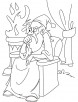 Thinking wizard Coloring Page