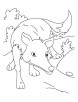 Wolf ready to hunt coloring pages